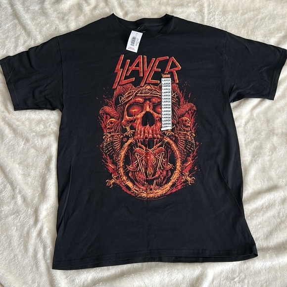 Slayer Crown of Thorns Men's T-shirt Large Black NWT - Picture 3 of 6